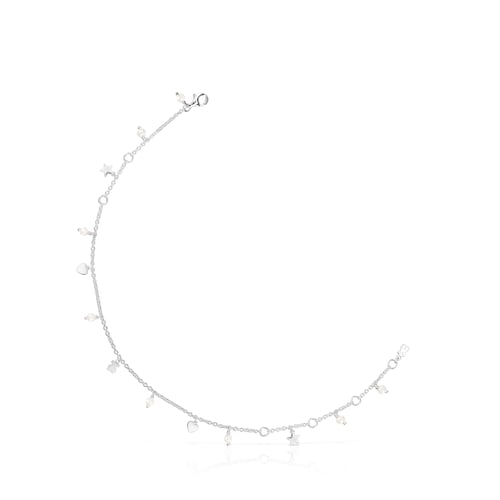 Tobillera Cool Joy de plata y perlas