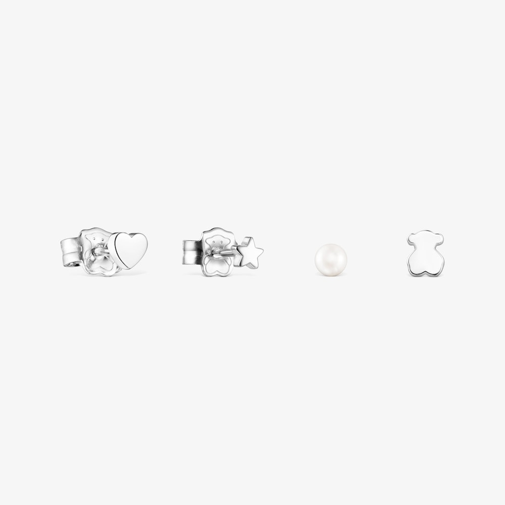 Pack de Pendientes de plata y perlas Cool Joy