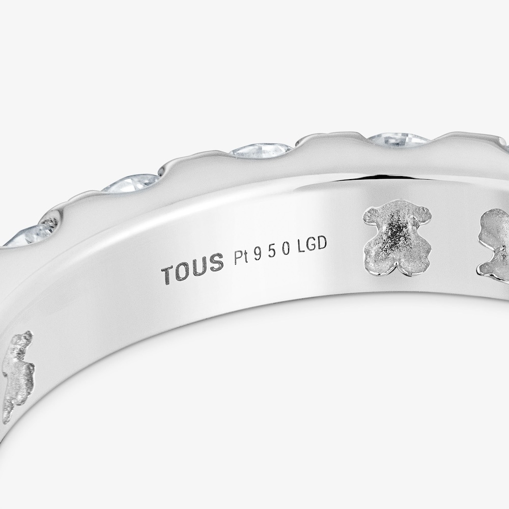 Anillo alianza de platino con diamantes creados en laboratorio Les Classiques LGD