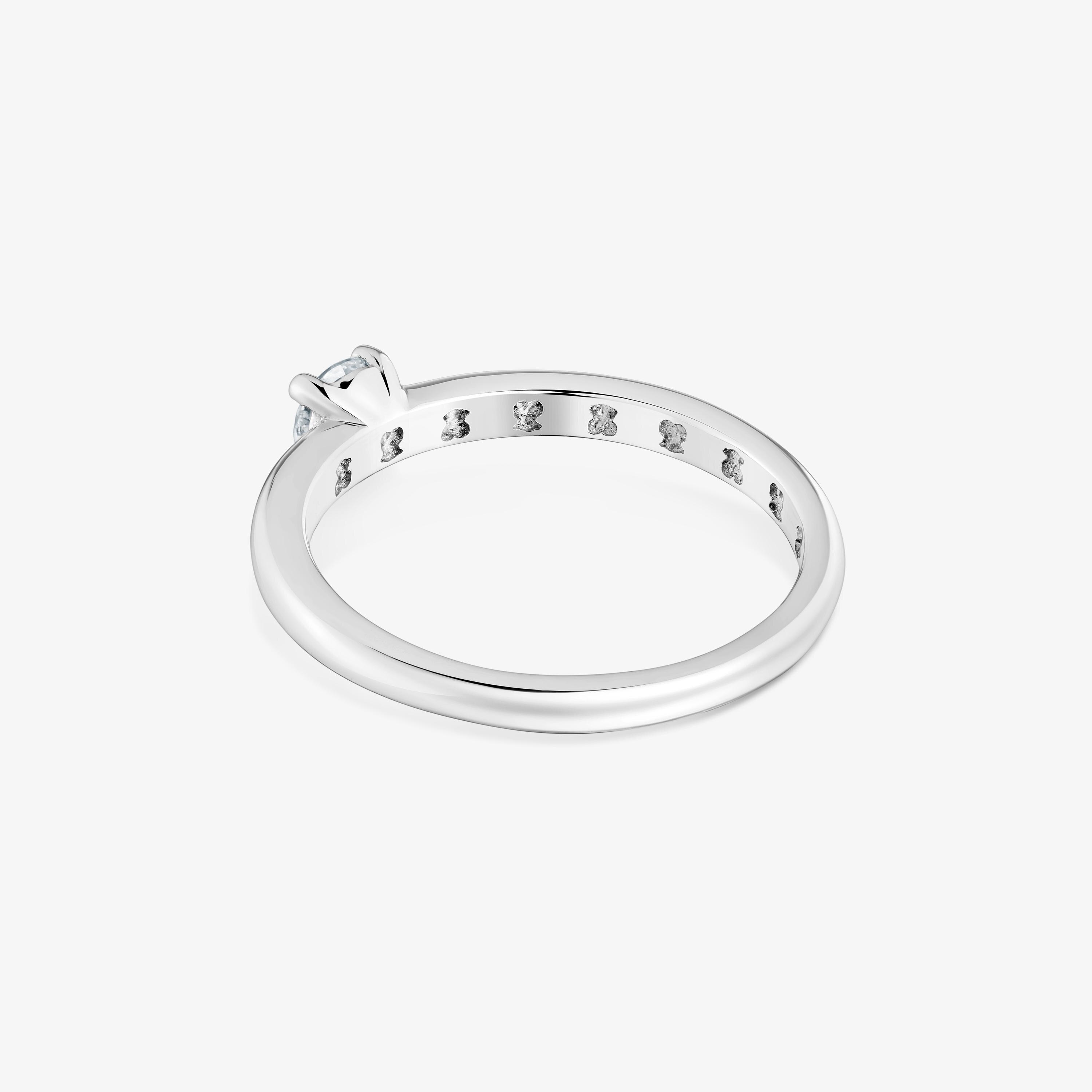 Platinum solitaire Ring with brilliant-cut, lab-grown diamond Les Classiques LGD