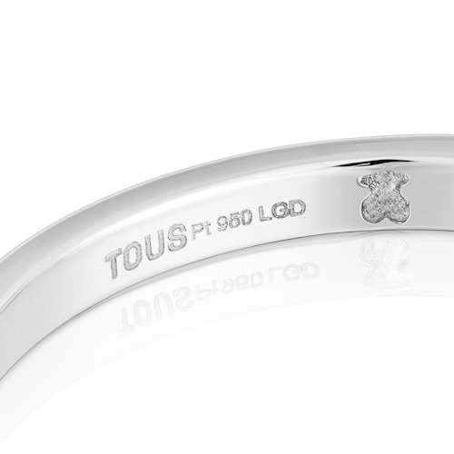Platinum solitaire Ring with brilliant-cut, lab-grown diamond Les Classiques LGD