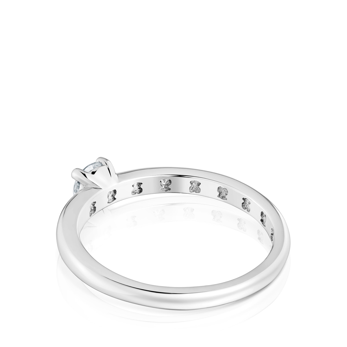 Platinum solitaire Ring with brilliant-cut, lab-grown diamond Les Classiques LGD