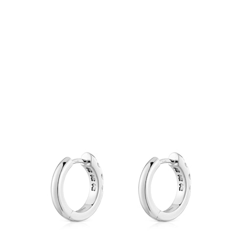 Platinum Hoop earrings with lab-grown diamonds Les Classiques LGD
