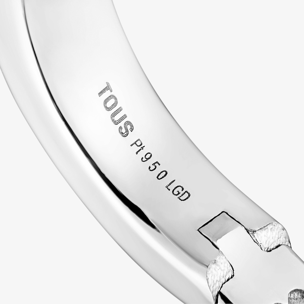 Platynowe kolczyki kreolki z laboratoryjnie hodowanymi diamentami Les Classiques LGD