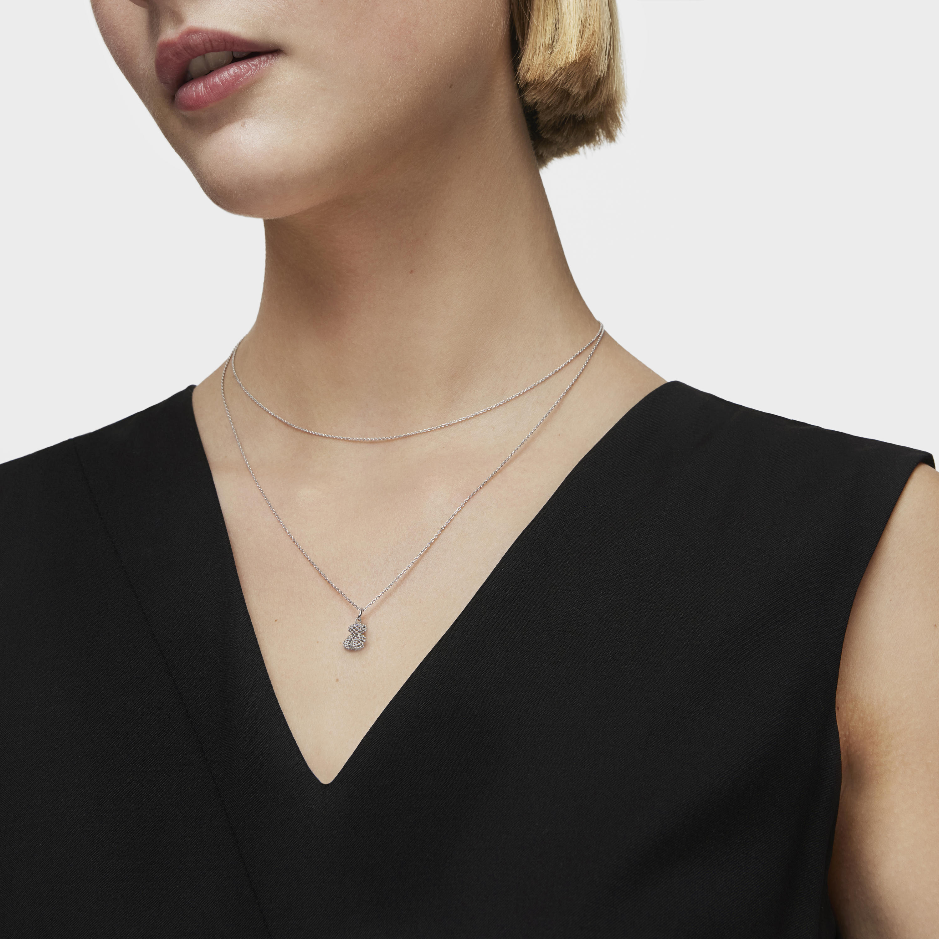 40 cm 18K white gold Choker Basics