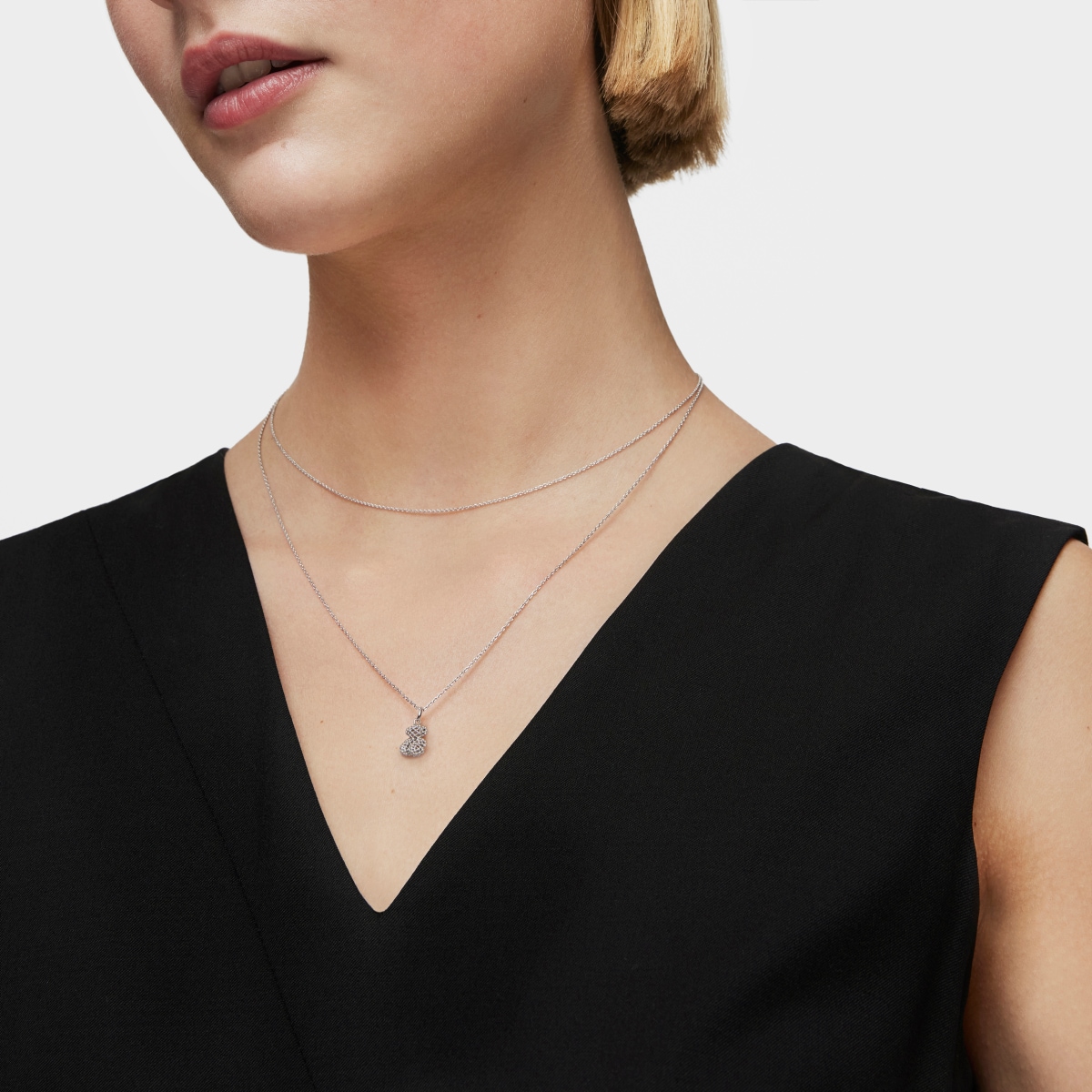 40 cm white gold Choker Basics