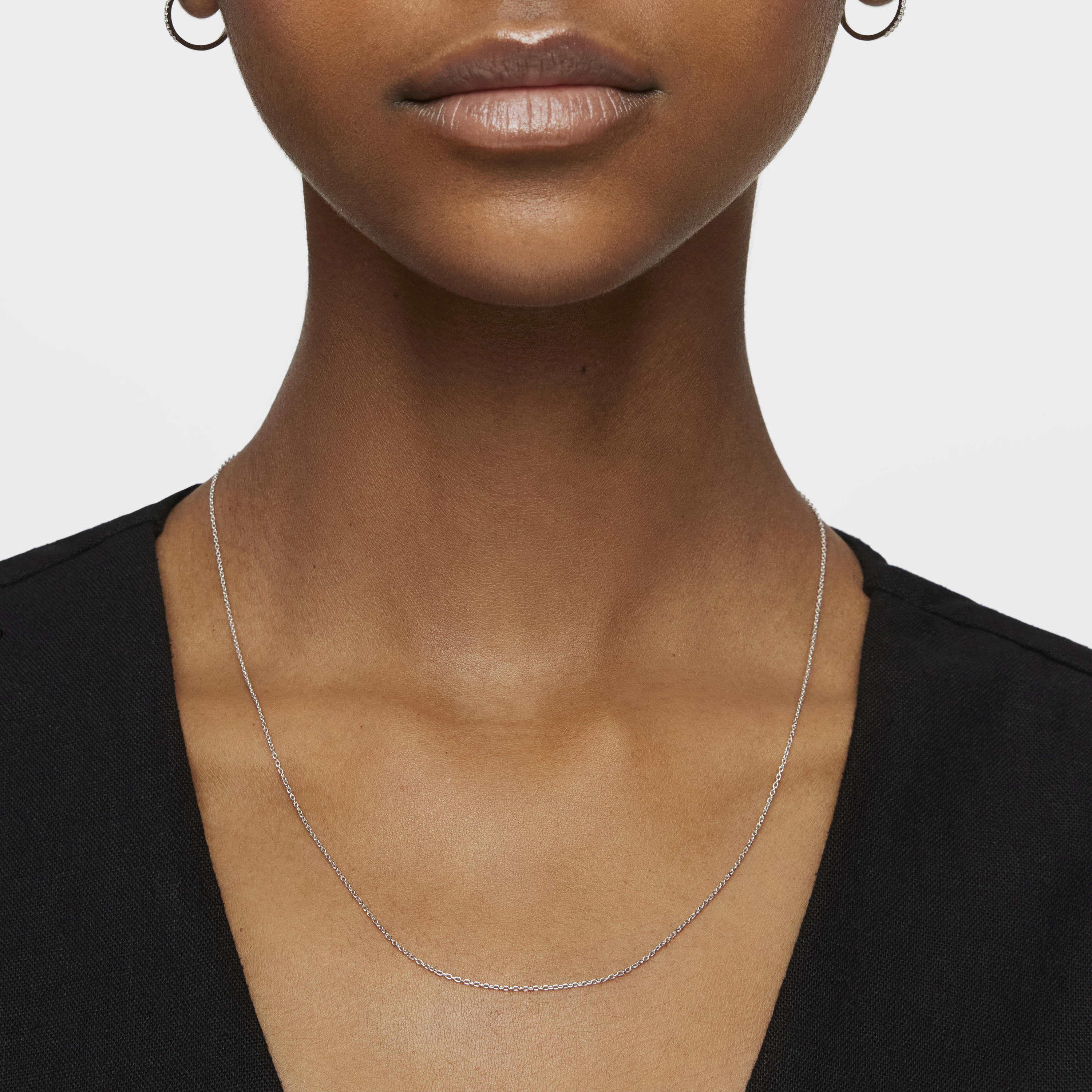 50 cm 18K white gold Necklace Basics