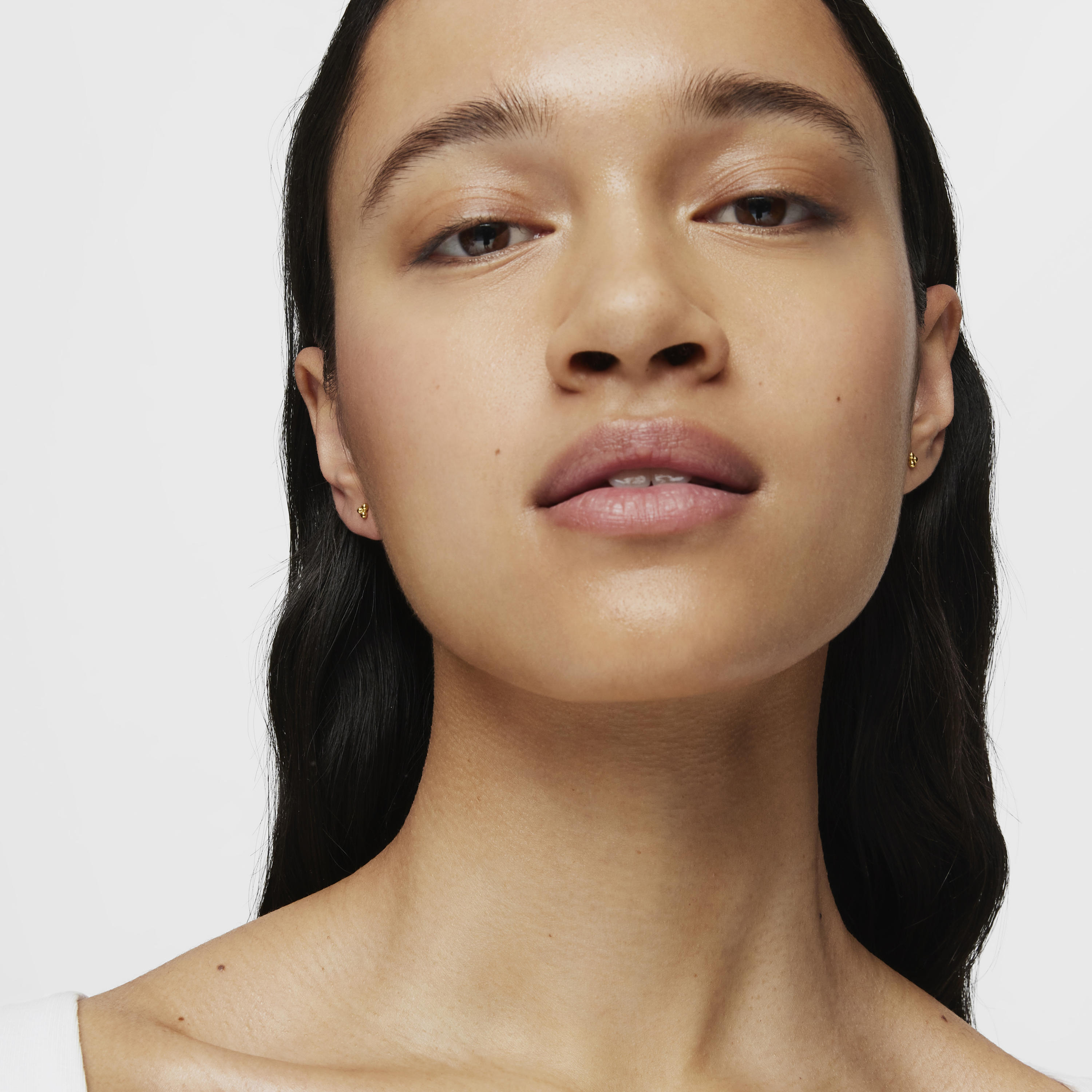 4 mm 18K solid gold motif Earrings Basics