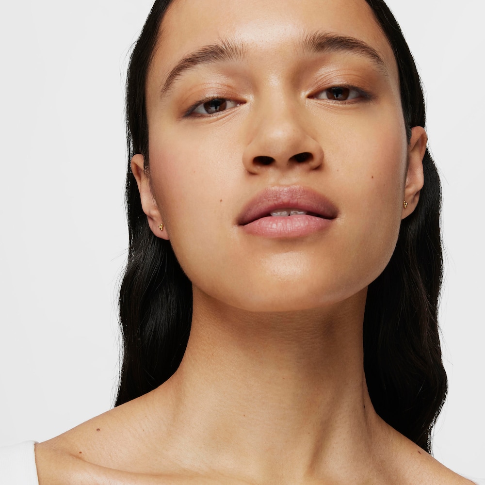 4&nbsp;mm 18K solid gold motif Earrings Basics