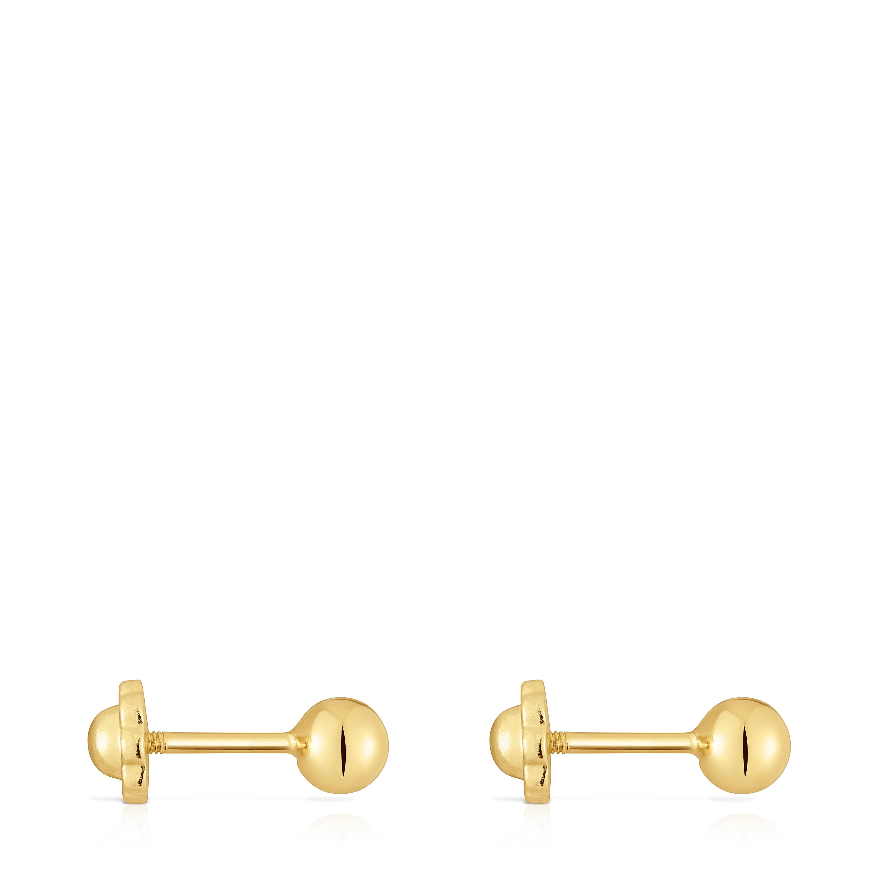 4 mm gold Earrings Basics