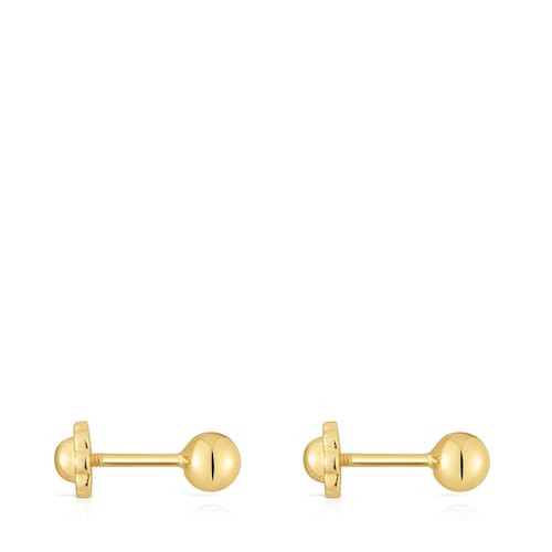 Pendientes de oro 4 mm Basics