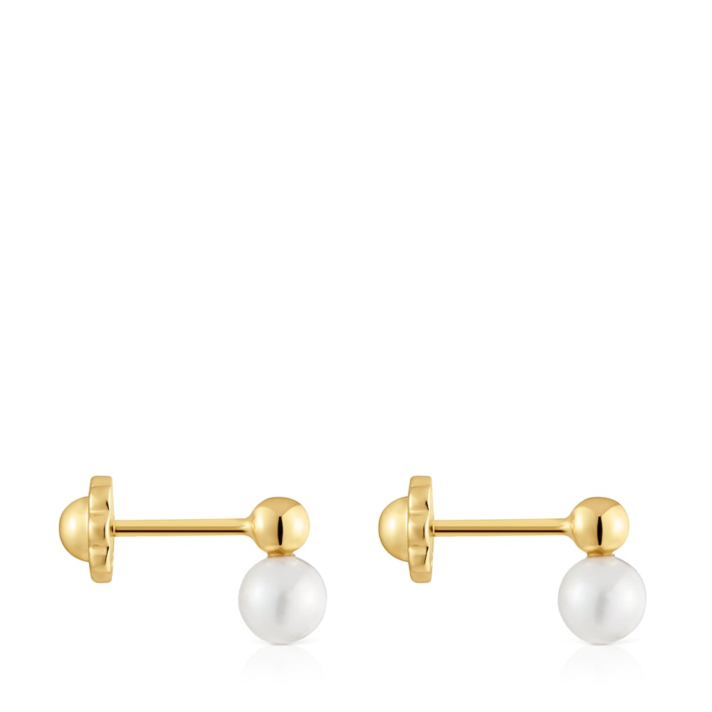 Gold and cultured pearl Earrings Basics