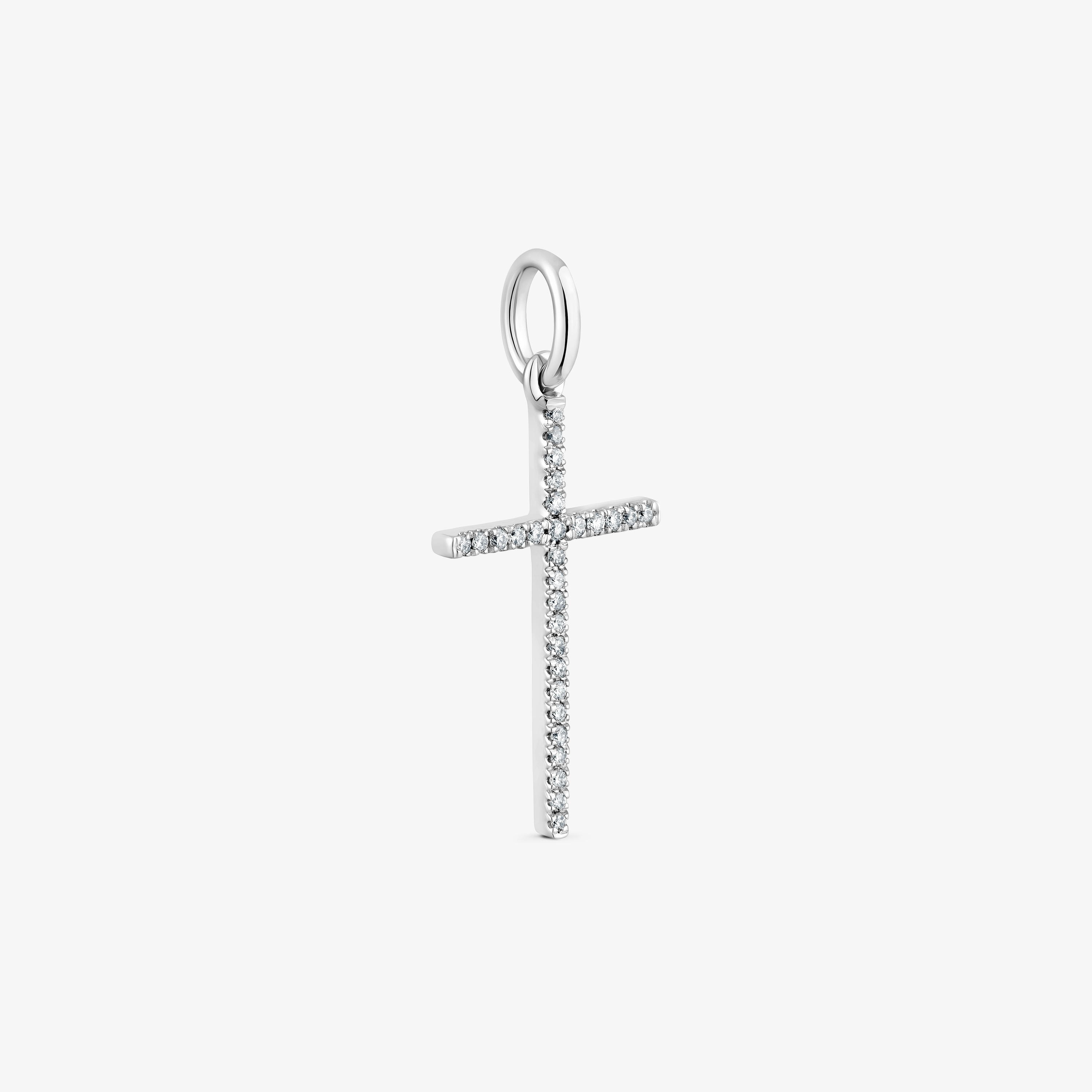 18K white gold and diamonds cross Pendant Basics