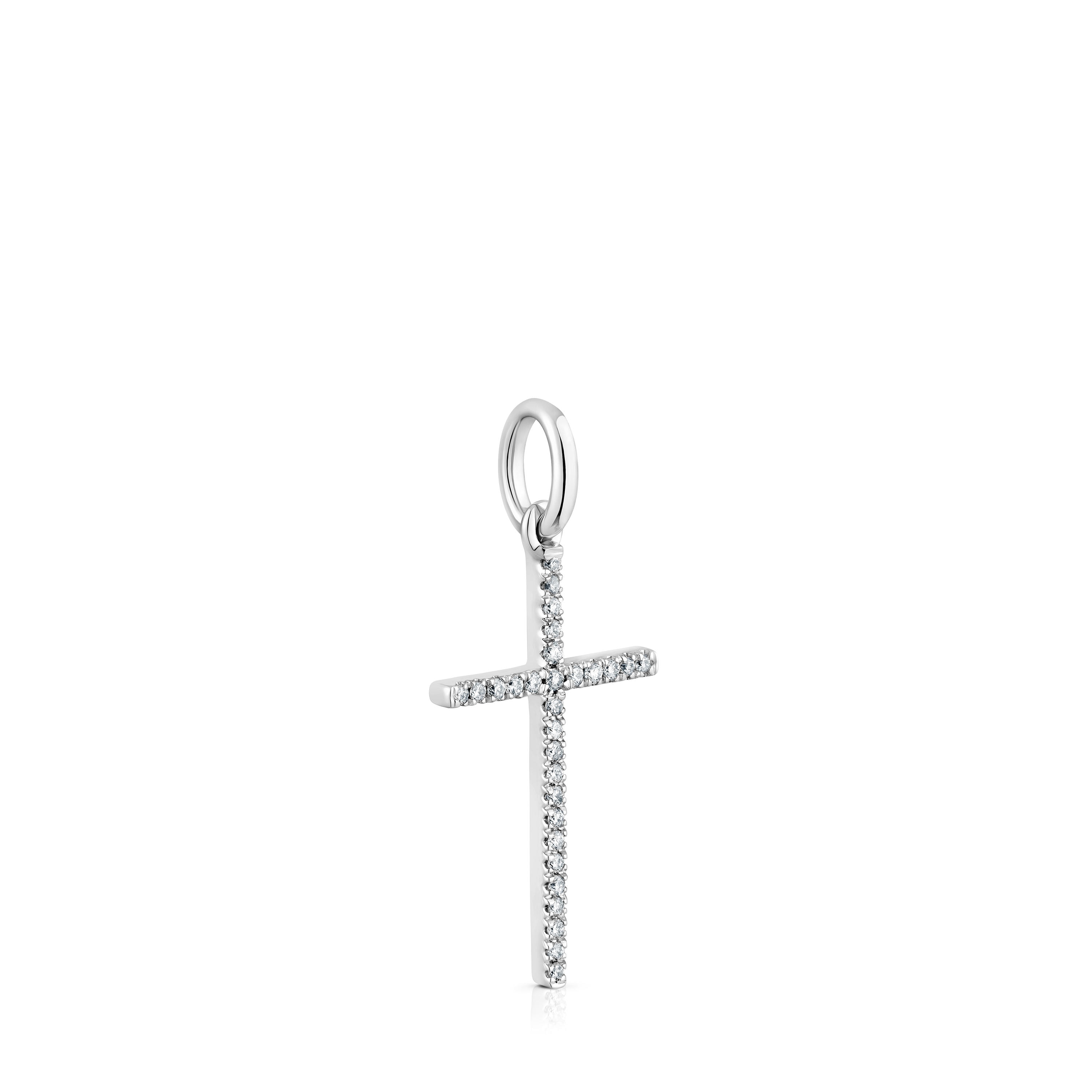 White gold and diamonds cross Pendant Basics