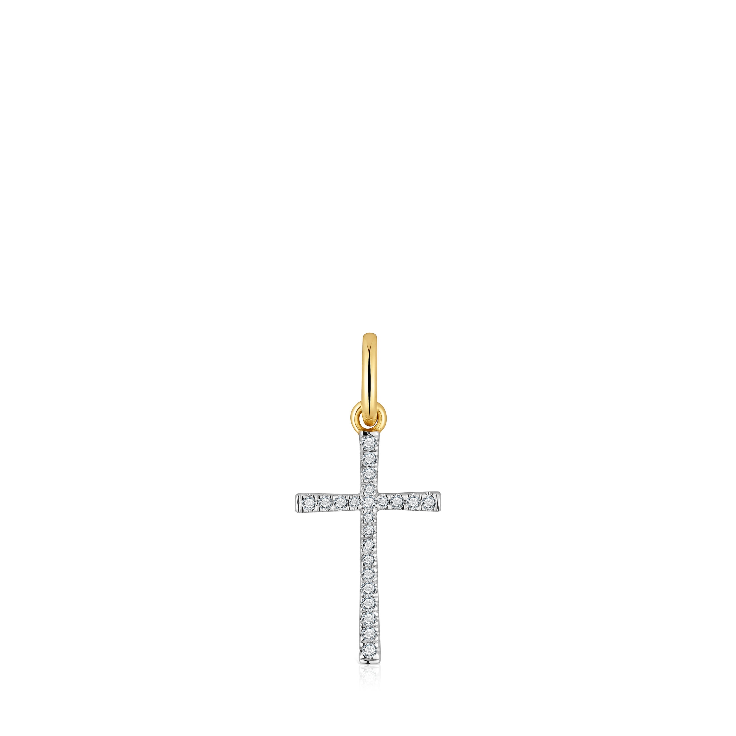 Gold and diamonds cross Pendant Basics