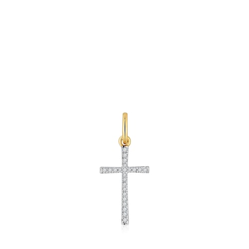 Gold and diamonds cross Pendant Basics