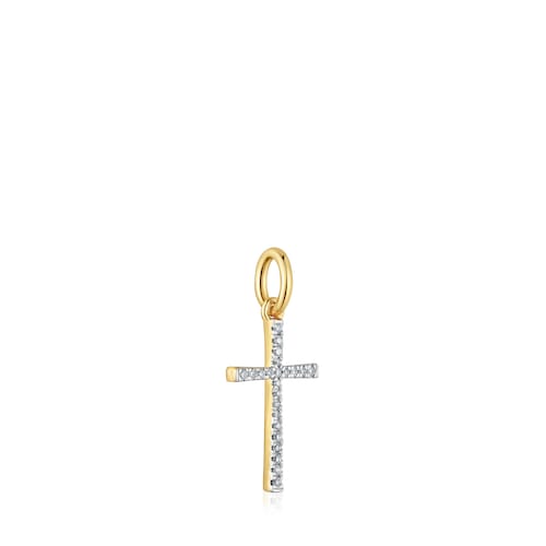 Gold and diamonds cross Pendant Basics