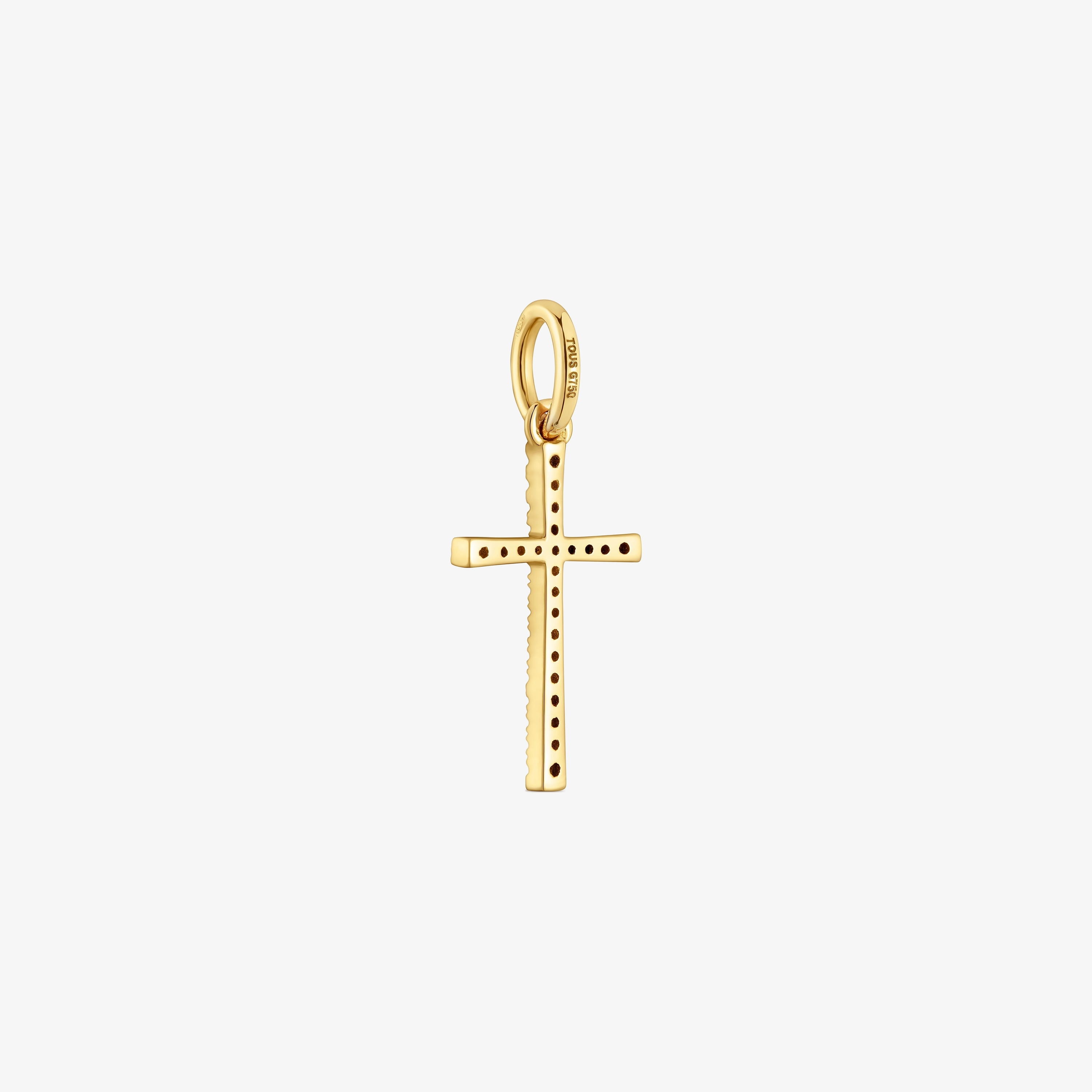 18K solid gold and diamonds cross Pendant Basics