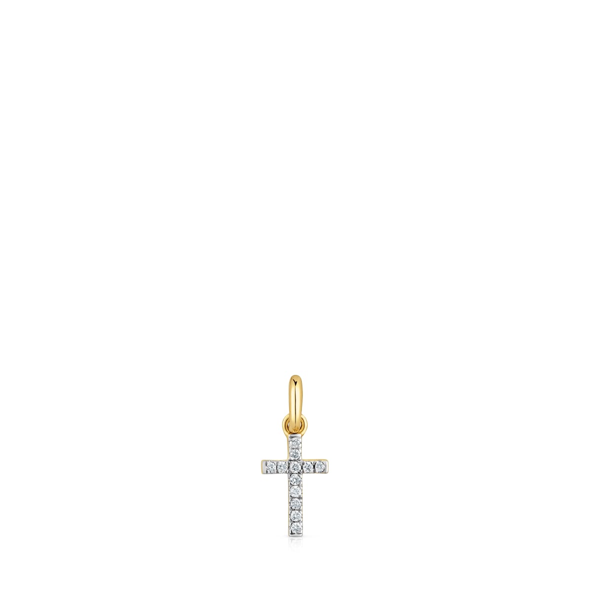 Small gold and diamonds cross Pendant Basics