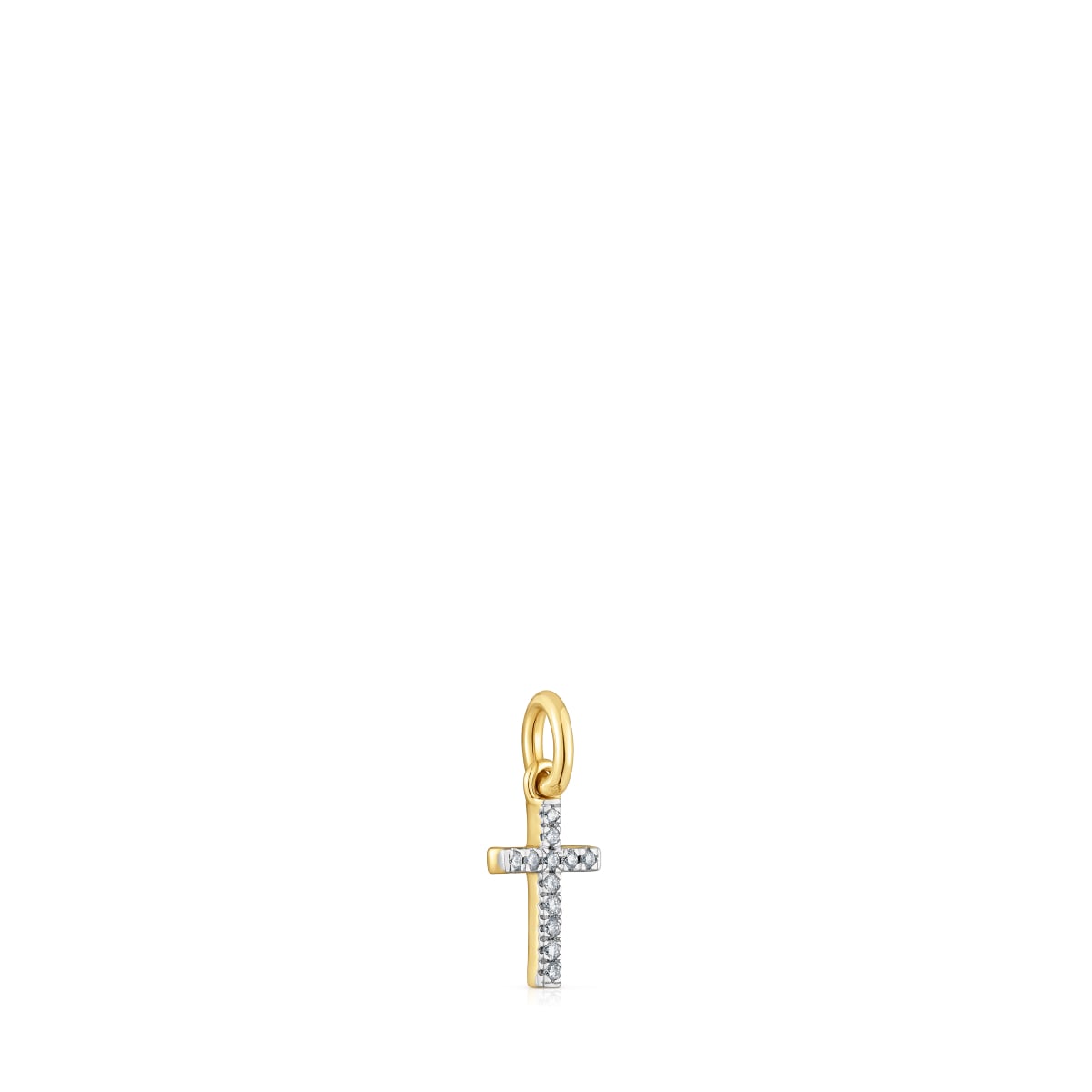 Small gold and diamonds cross Pendant Basics
