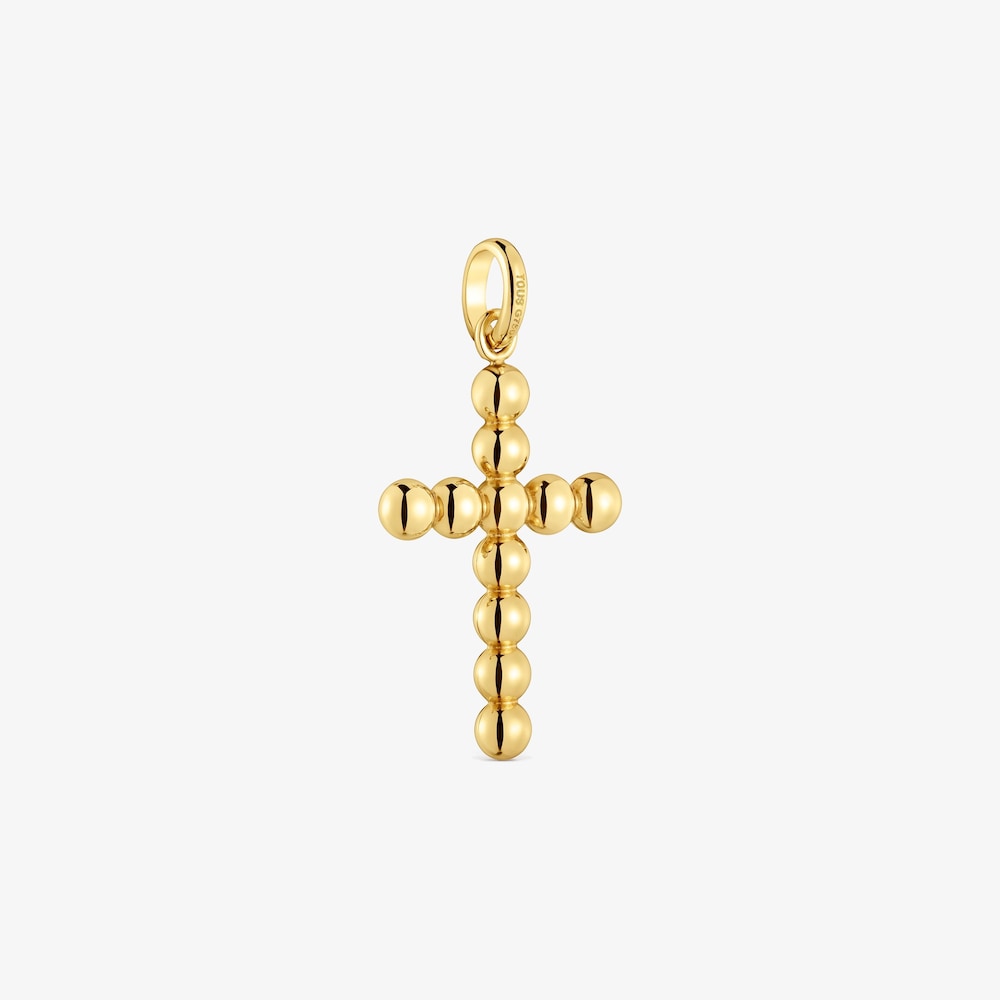 Medium 18K solid gold cross-motif Pendant Basics