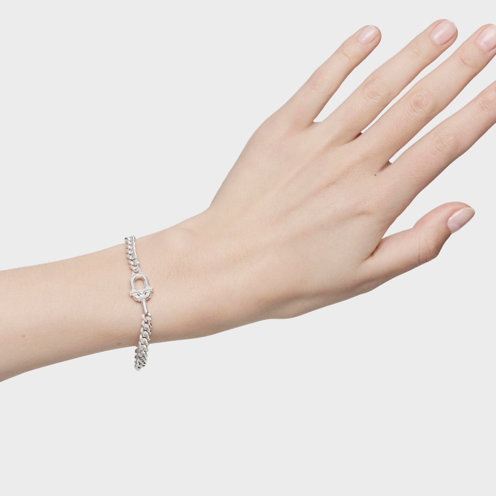 Large TOUS MANIFESTO curb chain Bracelet in silver
