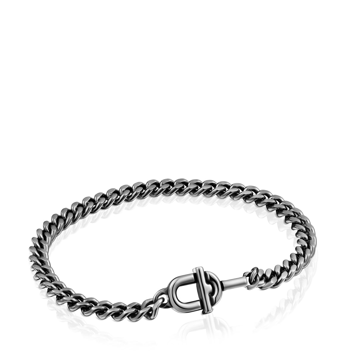 Tous - Pulsera De Cadena Barbada En Plata Dark Silver 19 Cm Tous Manifesto - Plateado