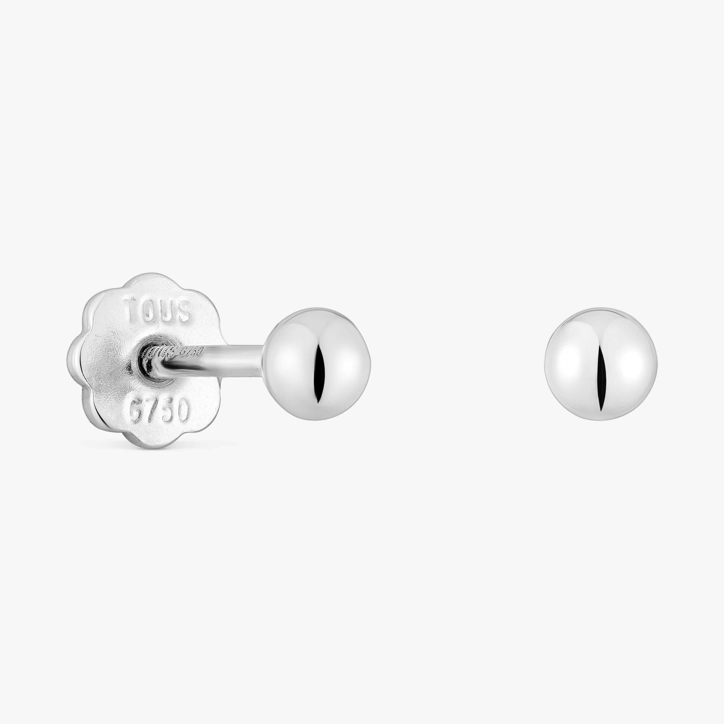 3 mm 18K white gold Earrings Basics