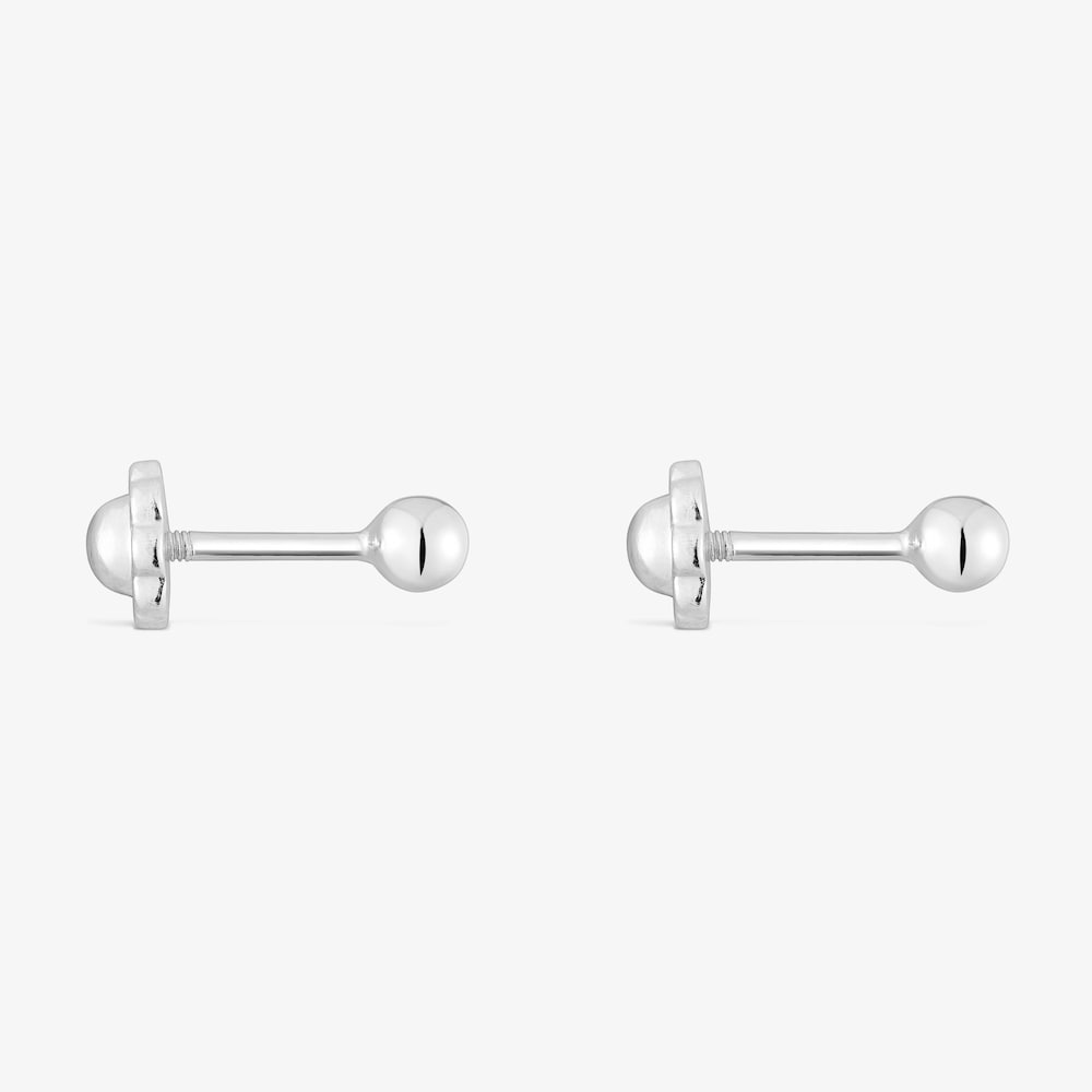 3&nbsp;mm 18K white gold Earrings Basics