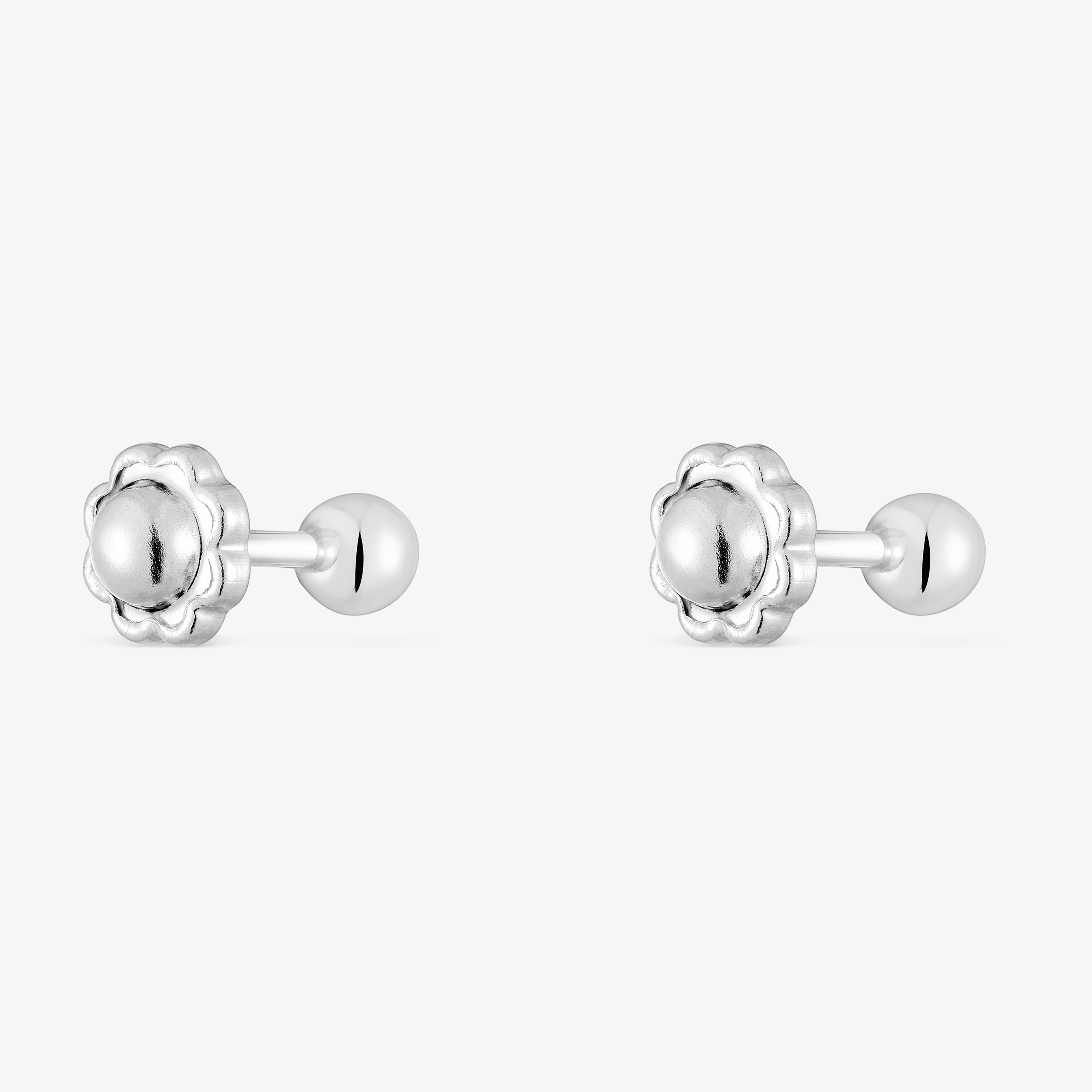 3 mm 18K white gold Earrings Basics