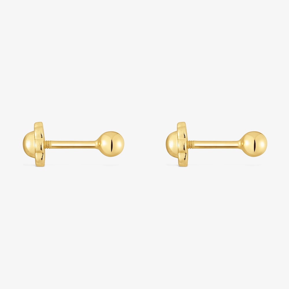 Pendientes de oro 18K 3 mm Basics
