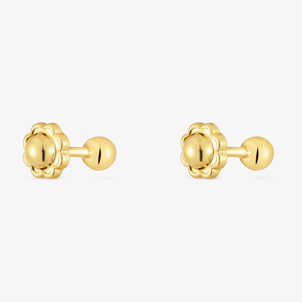 Pendientes de oro 18K 3 mm Basics