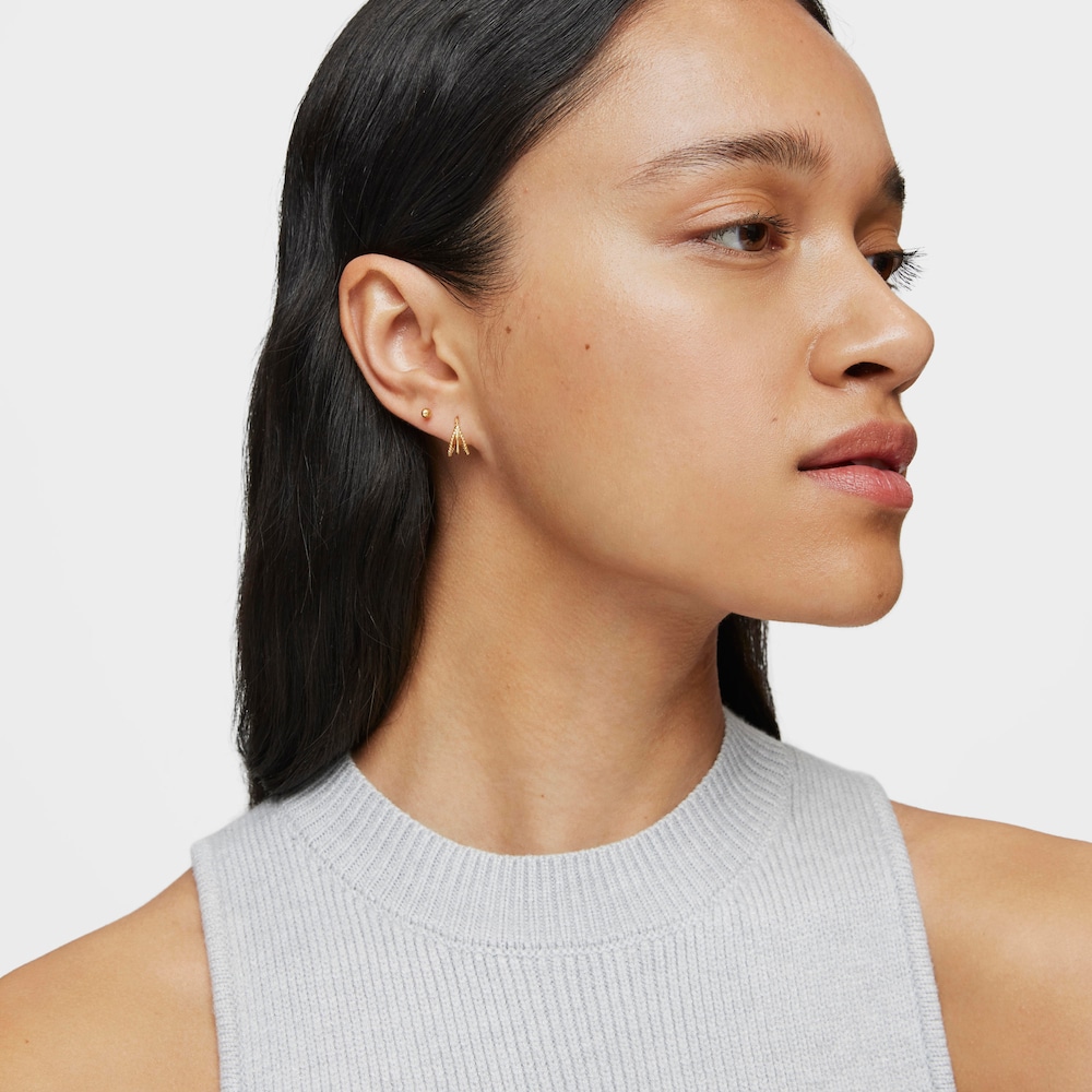 Pendientes de oro 18K 3 mm Basics