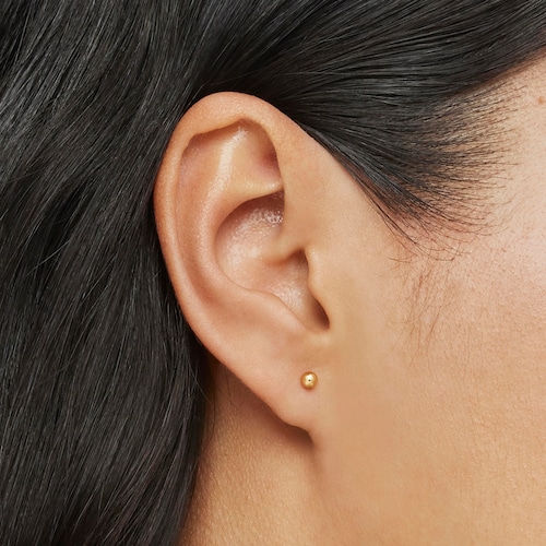 Pendientes de oro 3 mm Basics