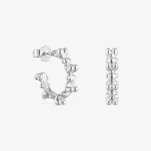 Arracades d'aro de plata 12 mm Bold Bear