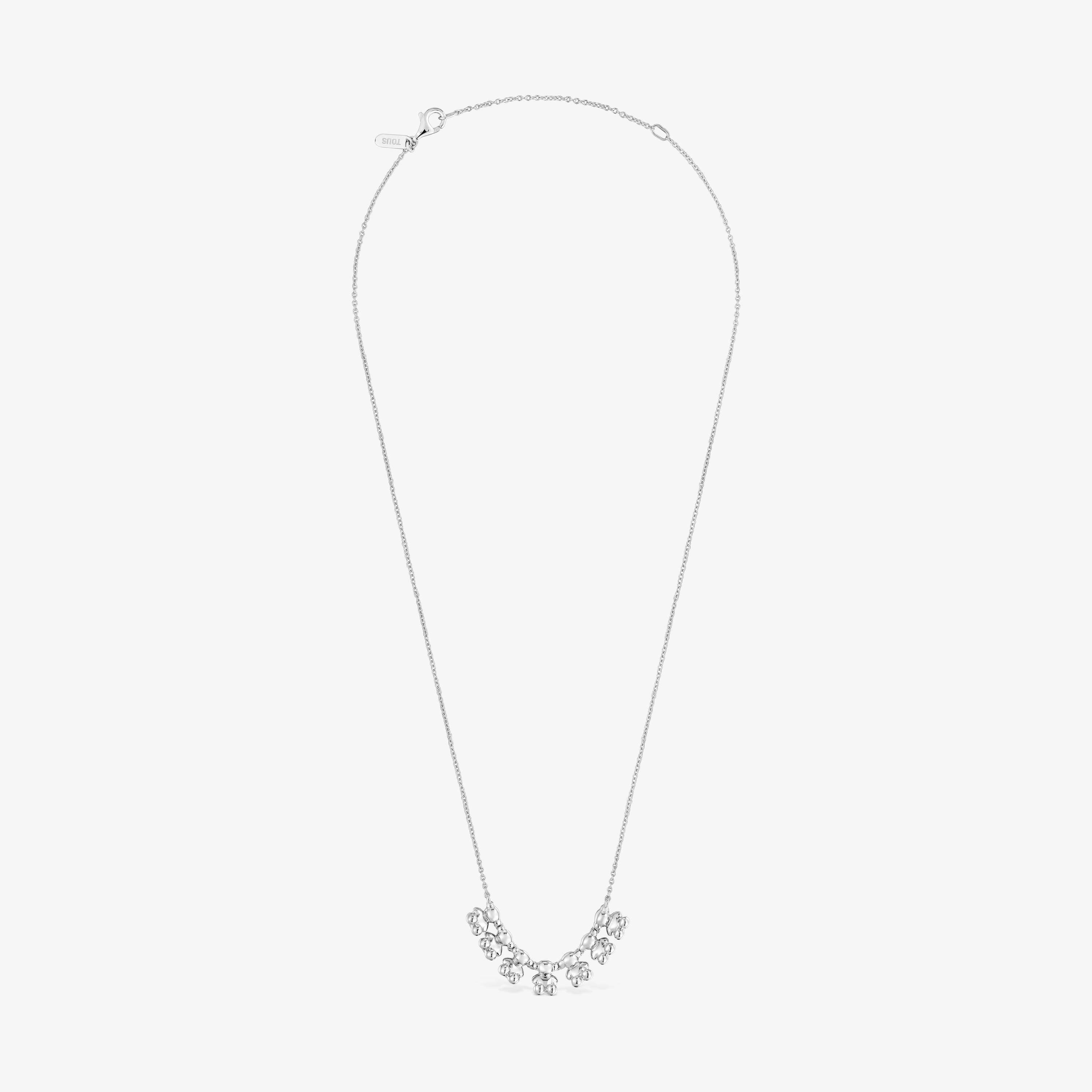 Bold Bear short silver Necklace with charm