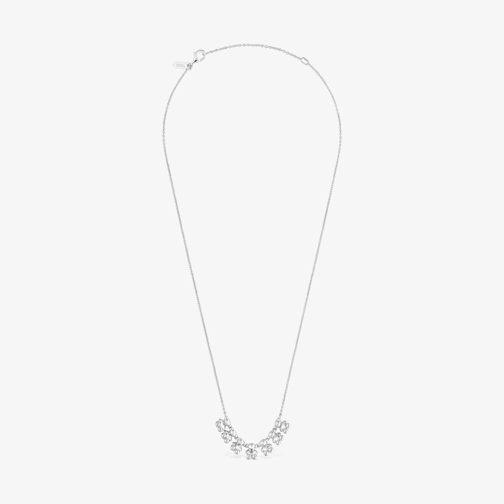 Collar corto de plata y detalle Bold Bear