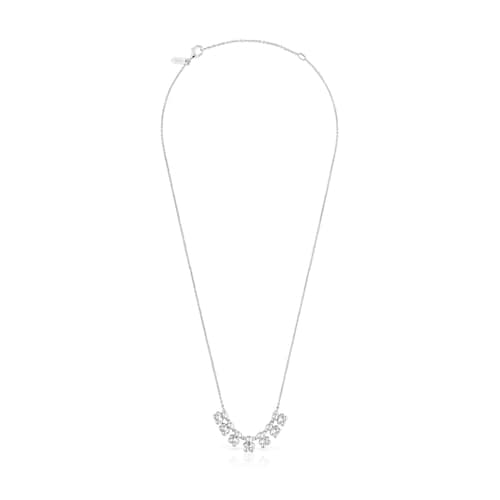 Collar corto de plata y detalle Bold Bear