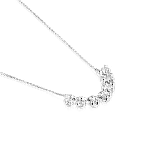 Collar corto de plata y detalle Bold Bear