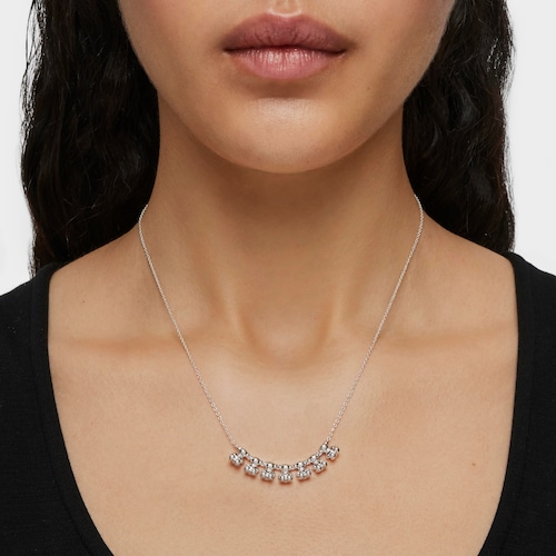 Collar corto de plata y detalle Bold Bear