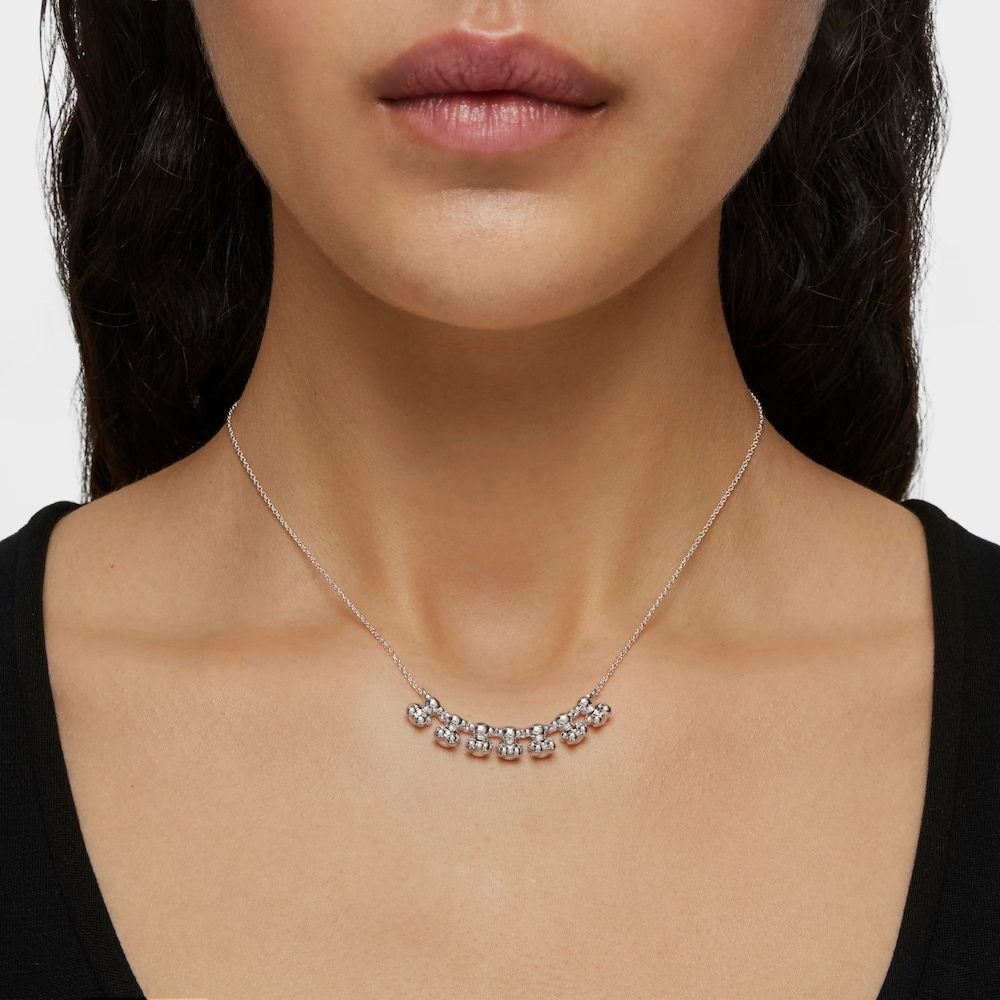 Collar corto de plata y detalle Bold Bear