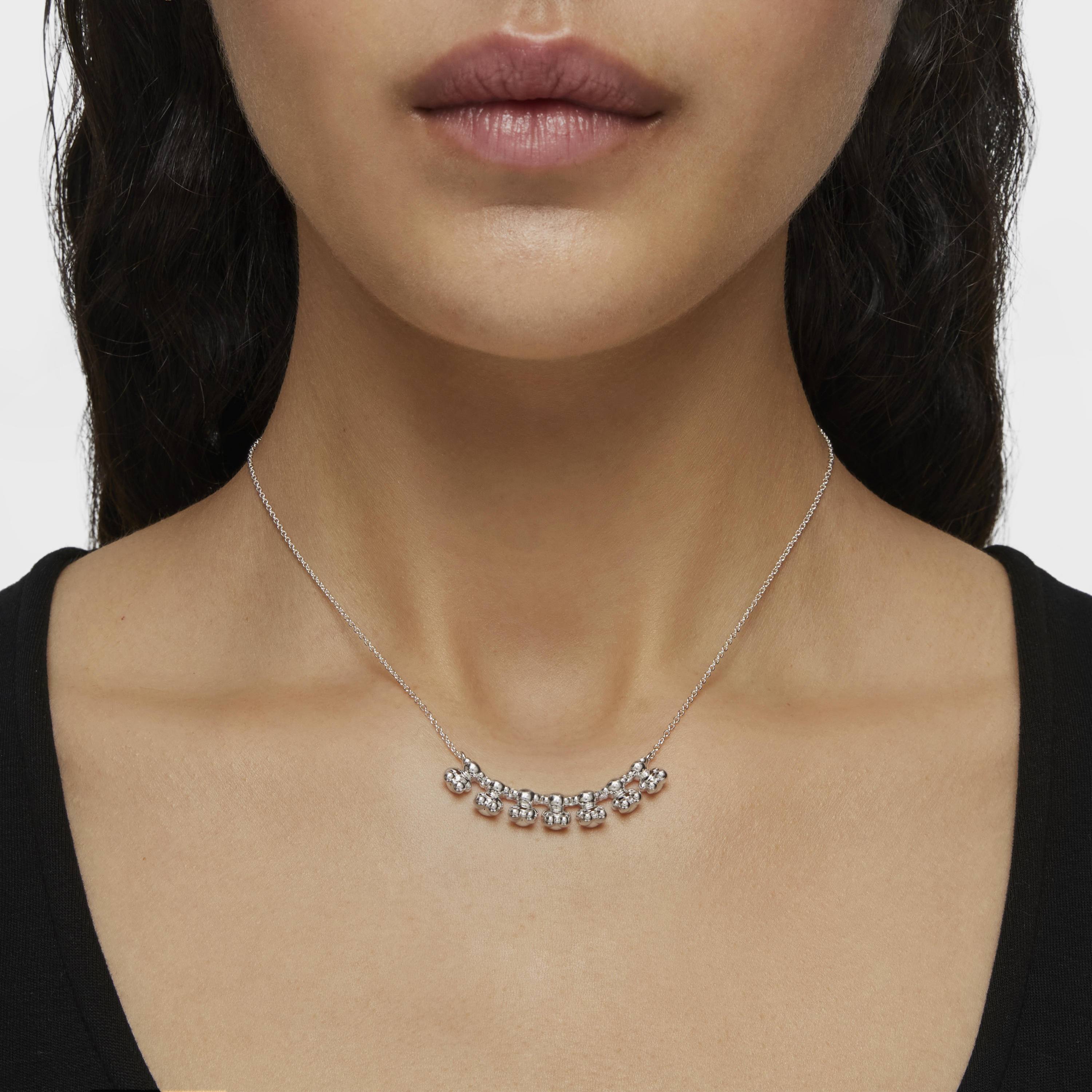 Bold Bear short silver Necklace with charm