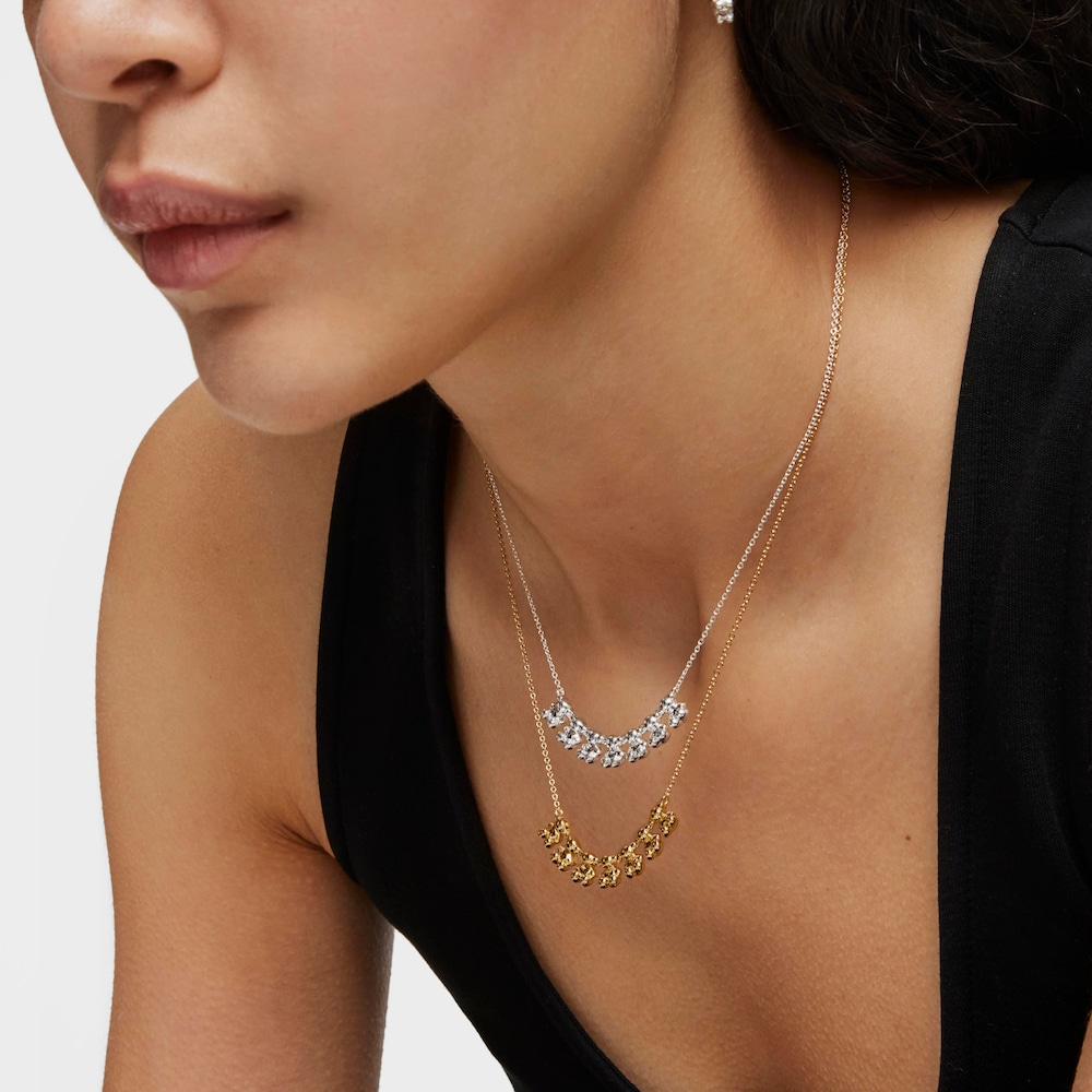 Collar corto de plata y detalle Bold Bear