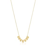 Bold Bear short Necklace with 18kt gold plating over silver and charm