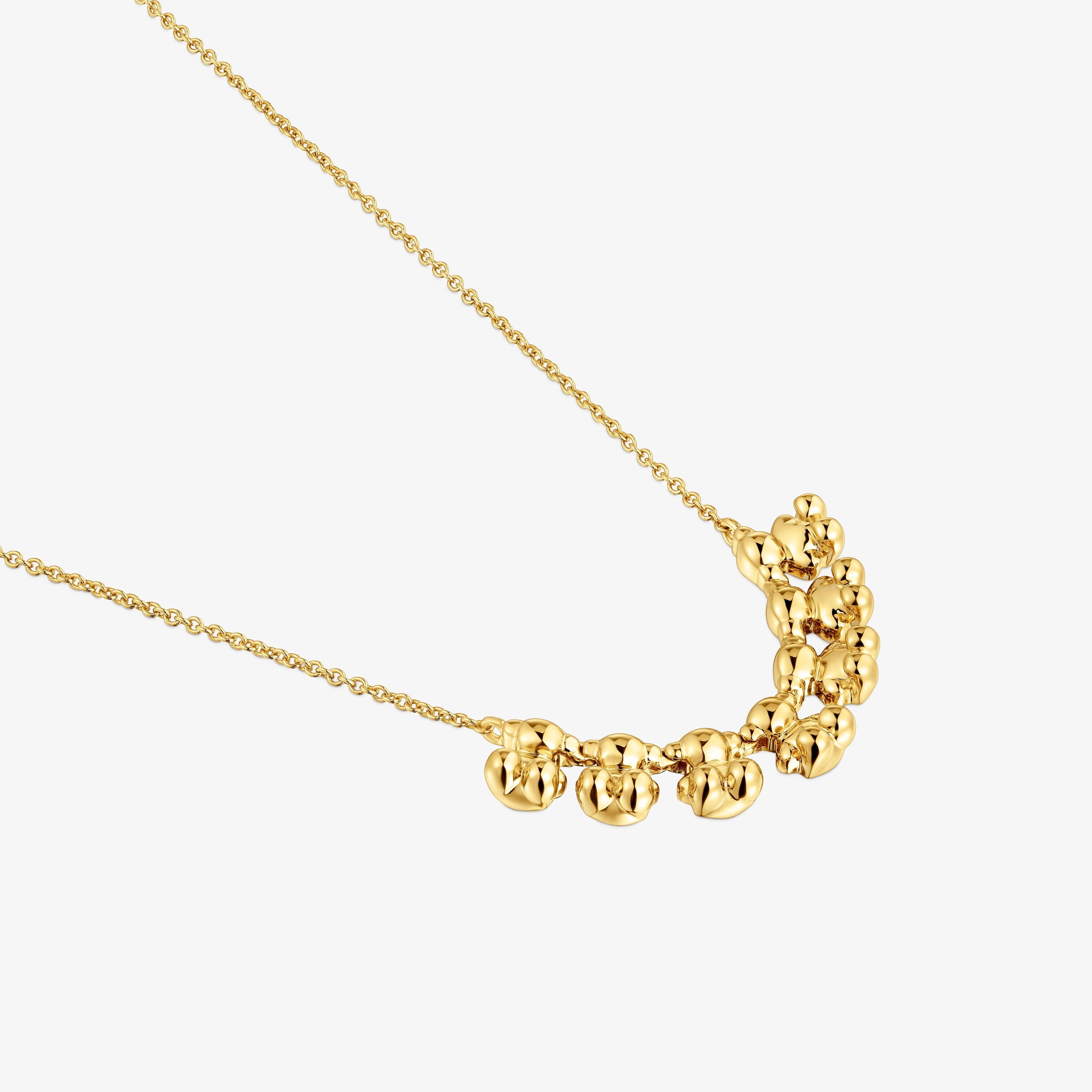 Bold Bear short Necklace with 18K gold vermeil and charm
