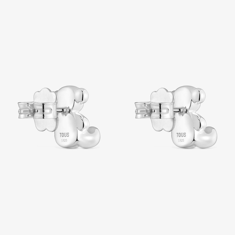 Pendientes oso de plata 10 mm Bold Bear