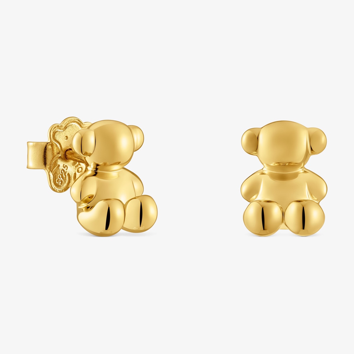 Tous - Pendientes Oso Con Baño De Oro 18 Kt Sobre Plata 10 Mm Bold Bear - Dorado