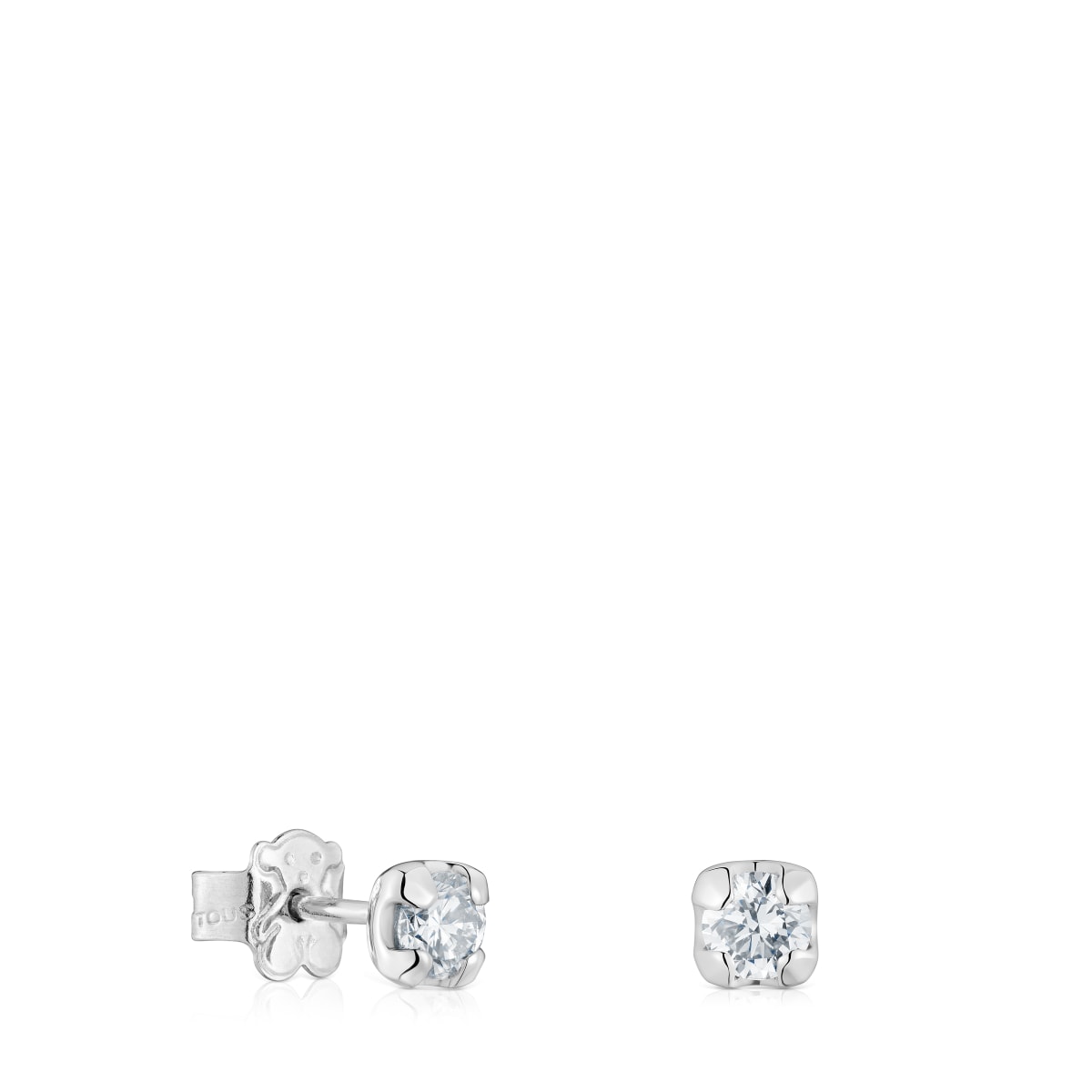 Platinum Hoop earrings with lab-grown diamonds Les Classiques LGD