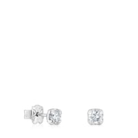 Platinum Hoop earrings with lab-grown diamonds Les Classiques LGD