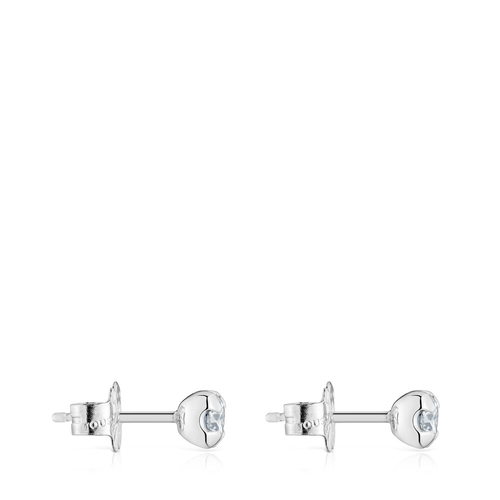 Pendientes cortos de platino con diamantes creados en laboratorio Les Classiques LGD image number 1